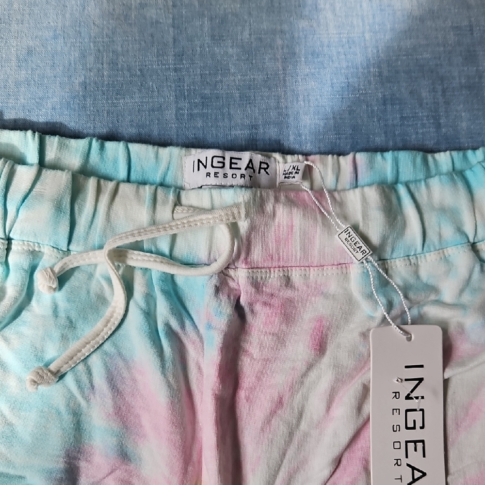 Ingear Womens Tie-Dye Joggers - Pink and Blue